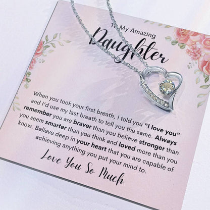 To Amazing Daughter - Forever Love Neckalce