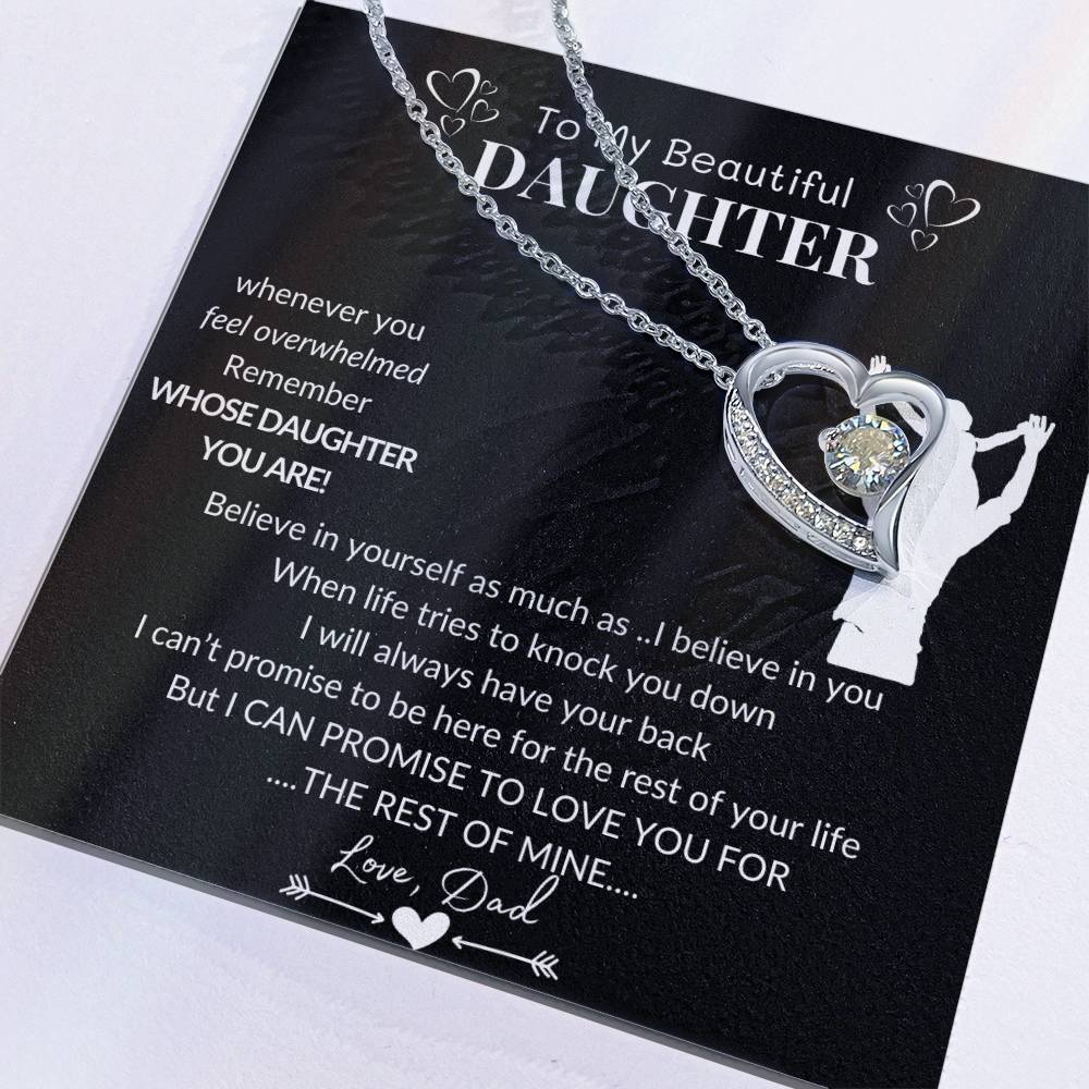 To My Beautiful Daughter | I Believe In You | Forever Love Necklace