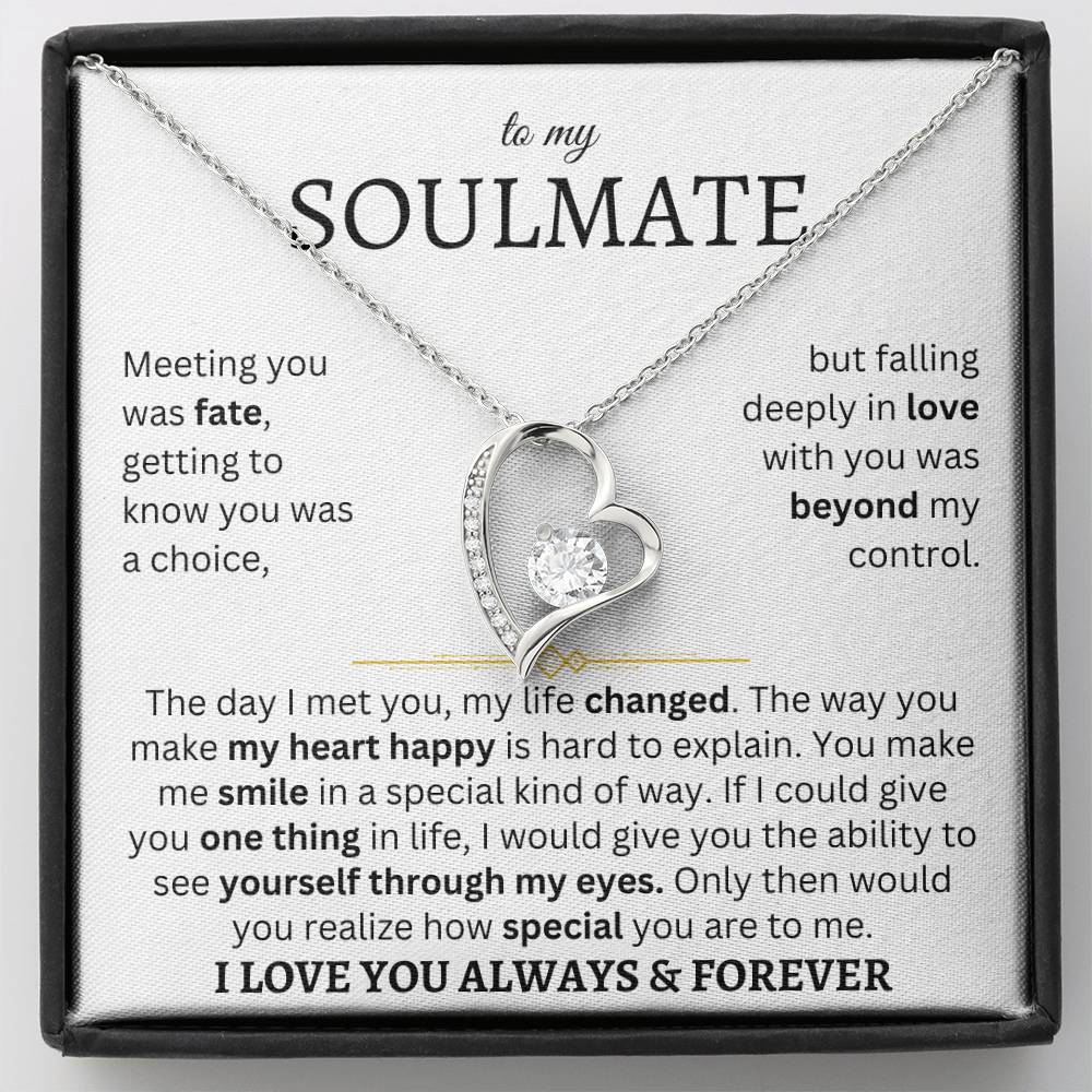 To My Soulmate | One Thing In Life | Forever Love Necklace