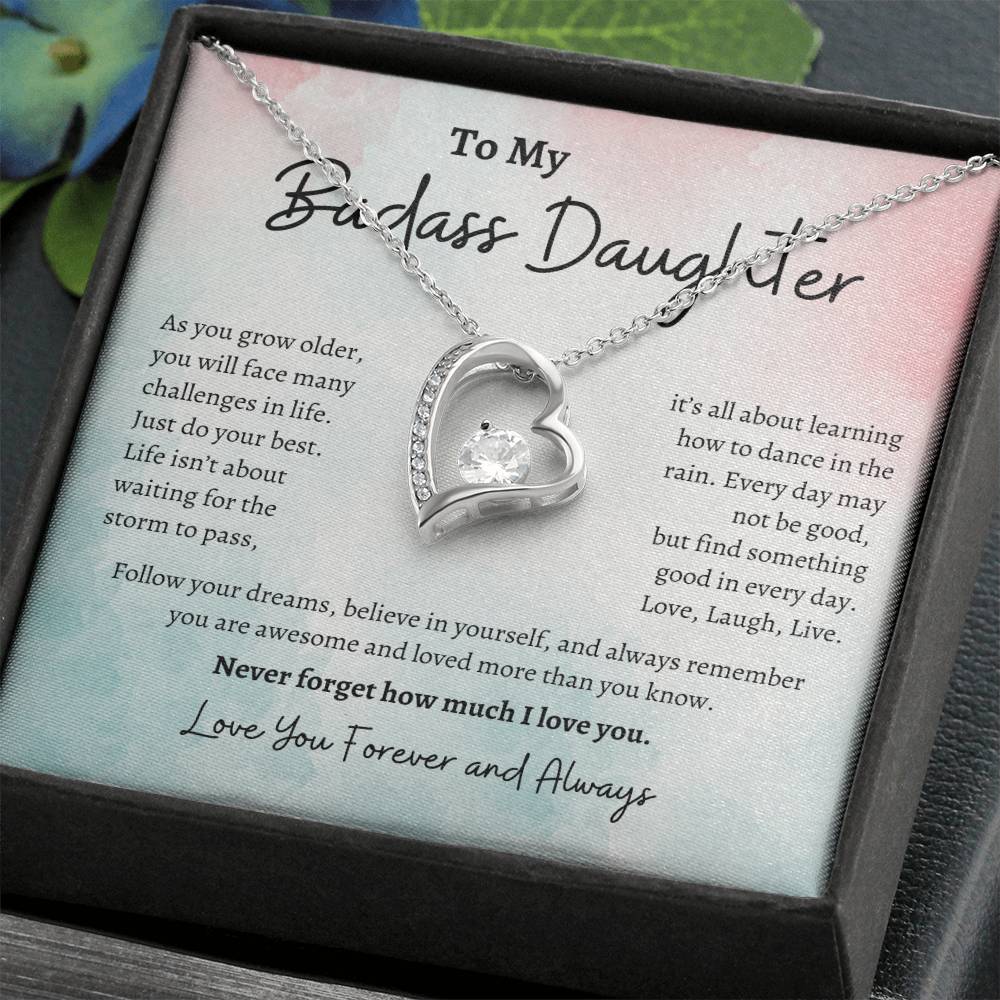 To My Badass Daughter| Forever Love Necklace