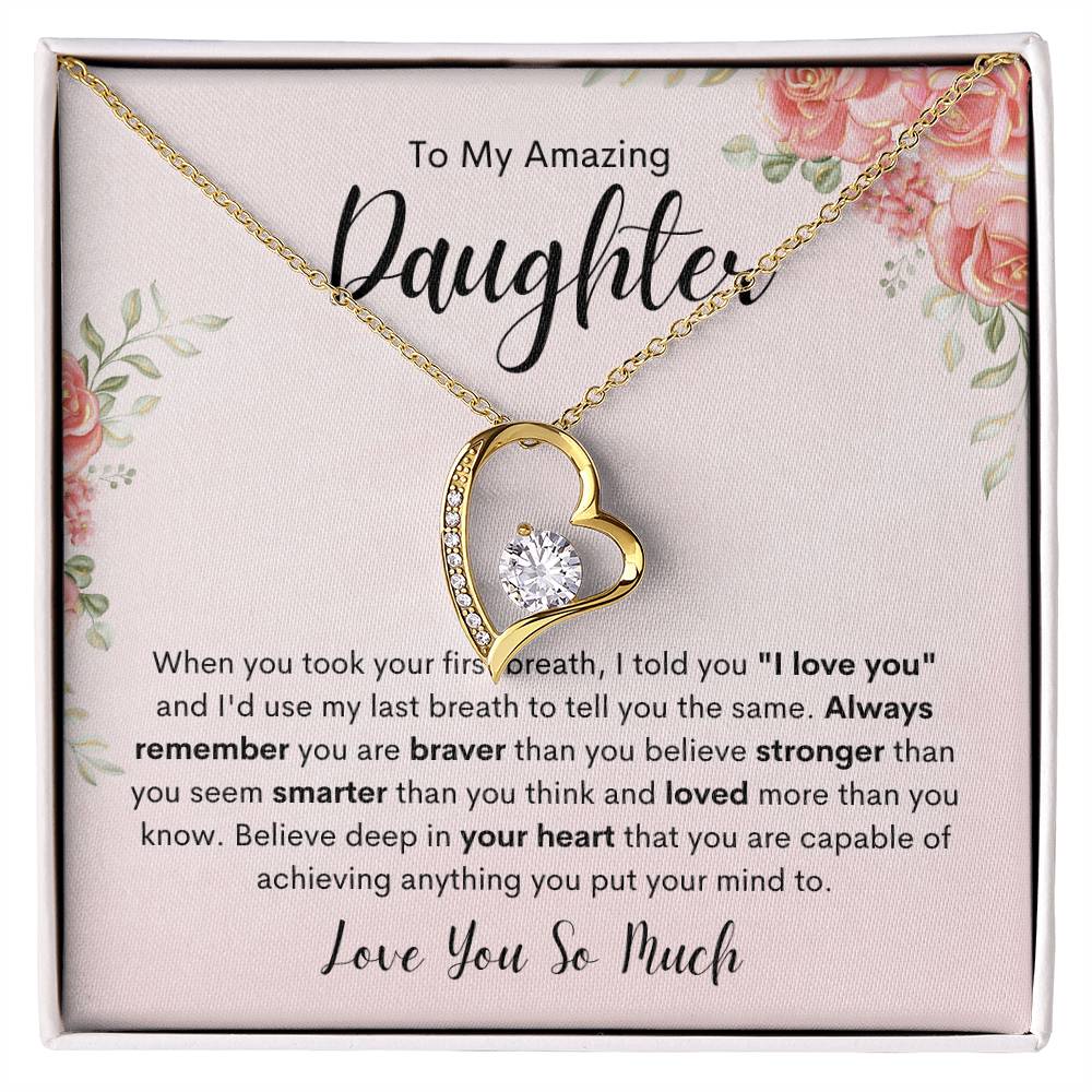 To Amazing Daughter - Forever Love Neckalce