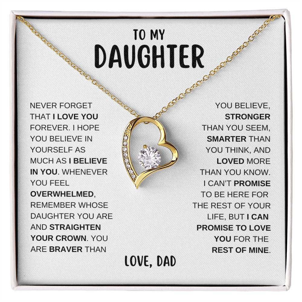 To My Daughter | Forever Love Necklace - White