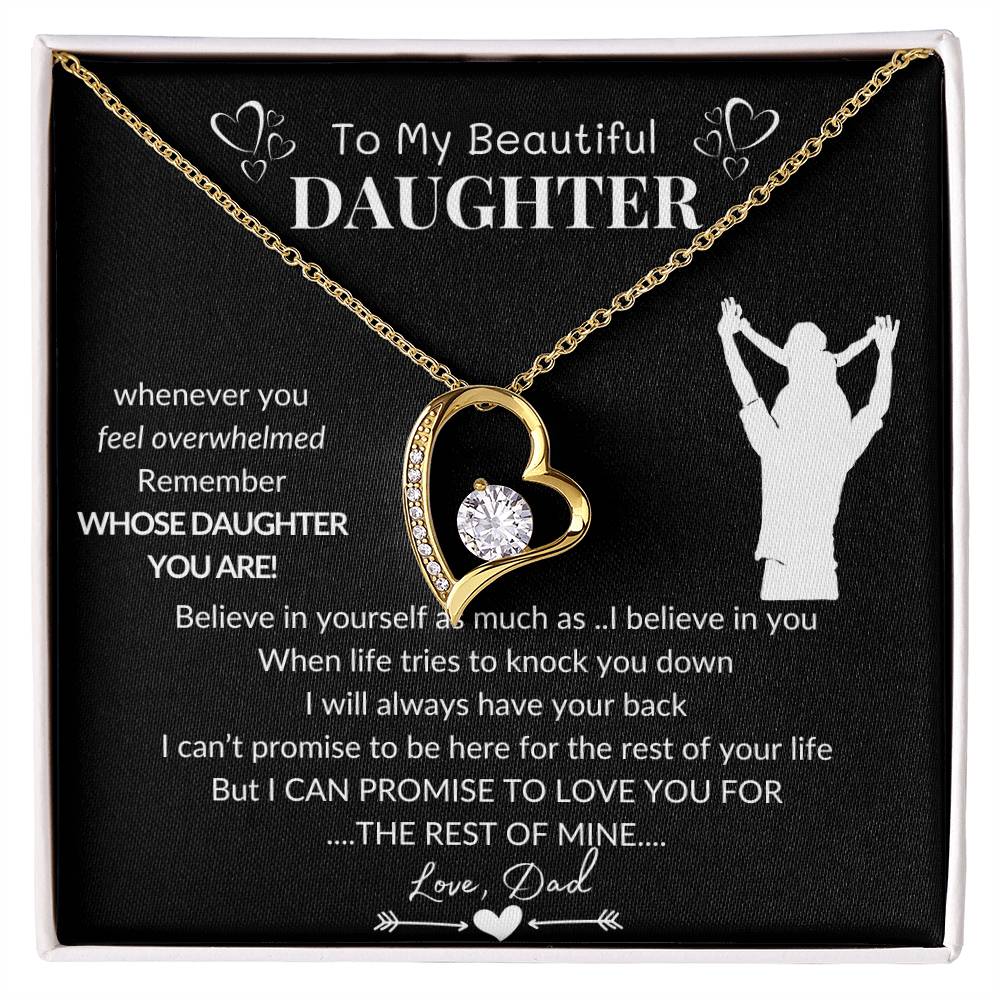To My Beautiful Daughter | I Believe In You | Forever Love Necklace
