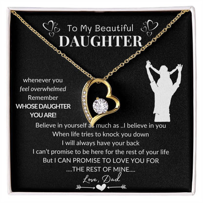 To My Beautiful Daughter | I Believe In You | Forever Love Necklace