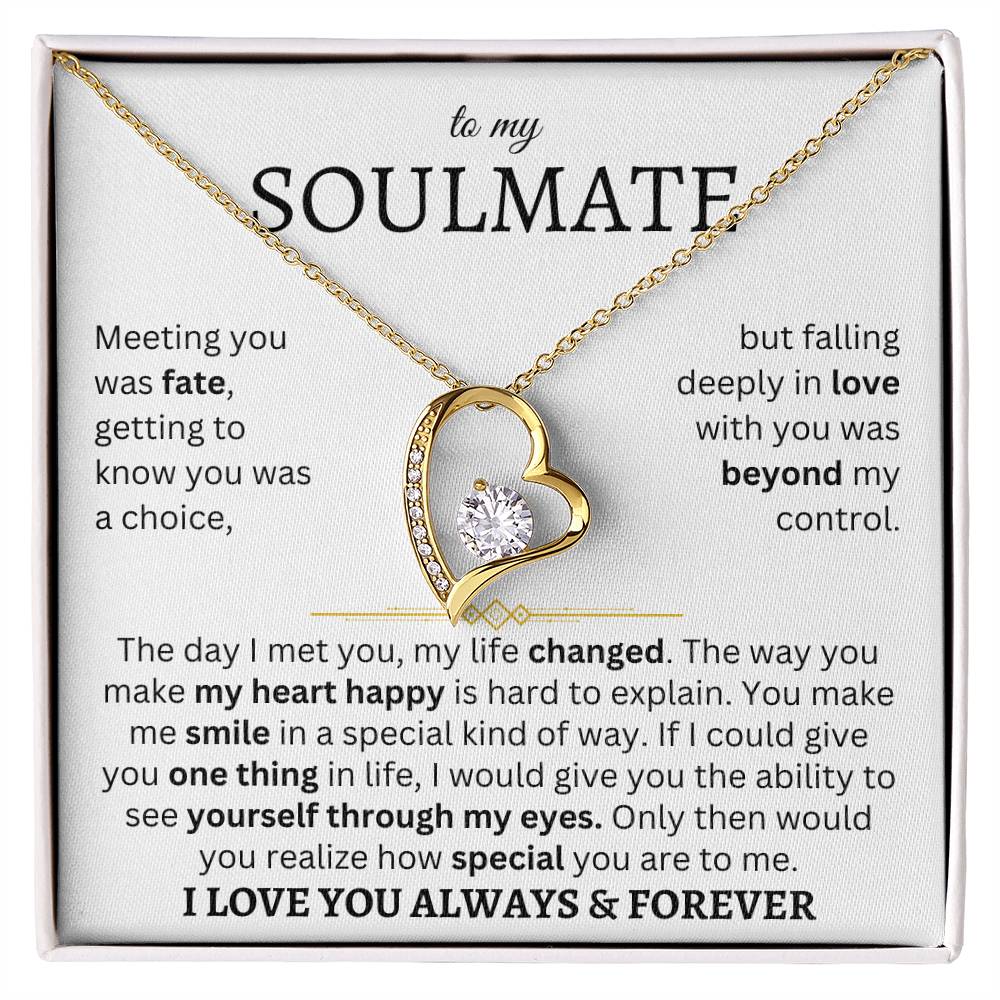 To My Soulmate | One Thing In Life | Forever Love Necklace