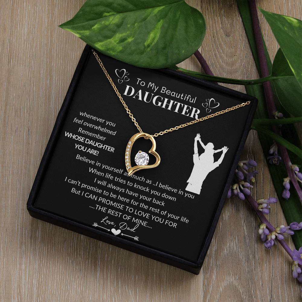 To My Beautiful Daughter | I Believe In You | Forever Love Necklace