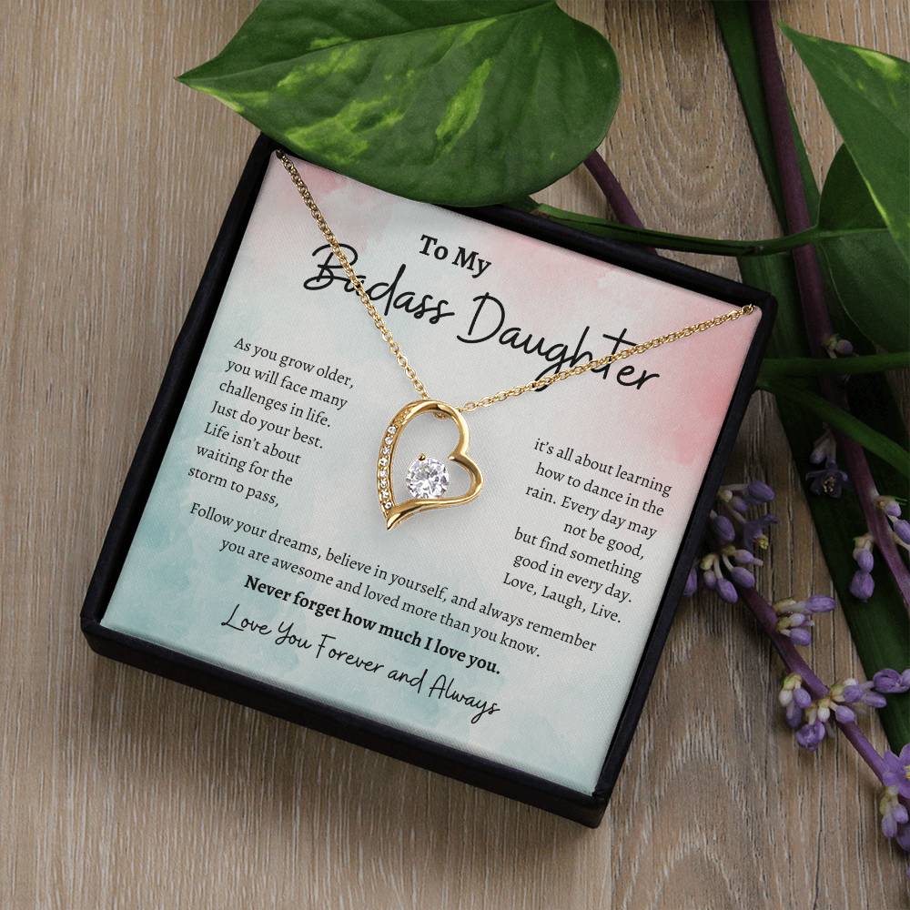 To My Badass Daughter| Forever Love Necklace