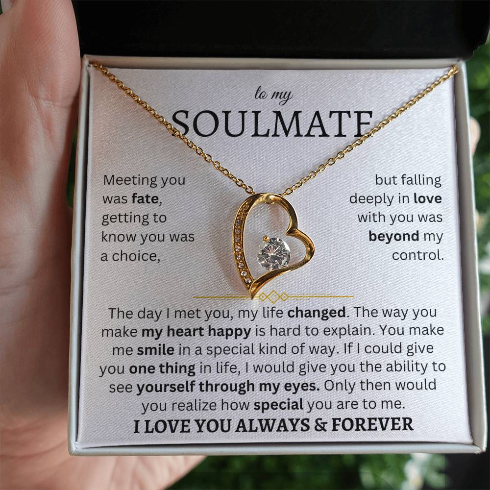 To My Soulmate | One Thing In Life | Forever Love Necklace