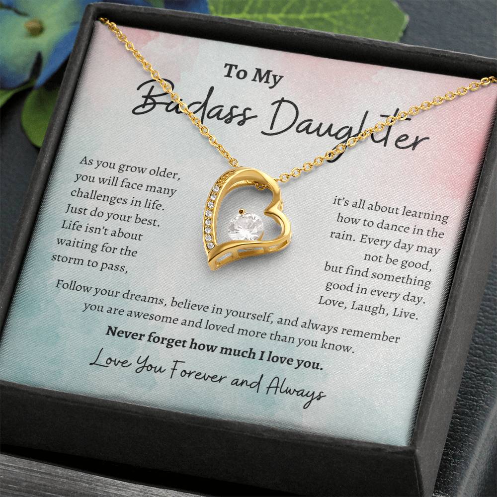 To My Badass Daughter| Forever Love Necklace