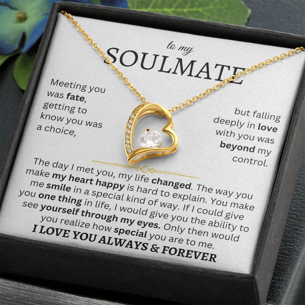 To My Soulmate | One Thing In Life | Forever Love Necklace