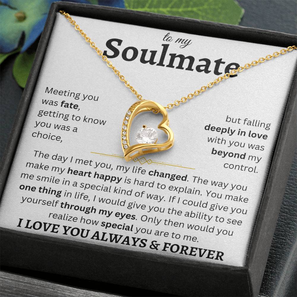 To My Soulmate | Deeply In Love | Forever Love Necklace