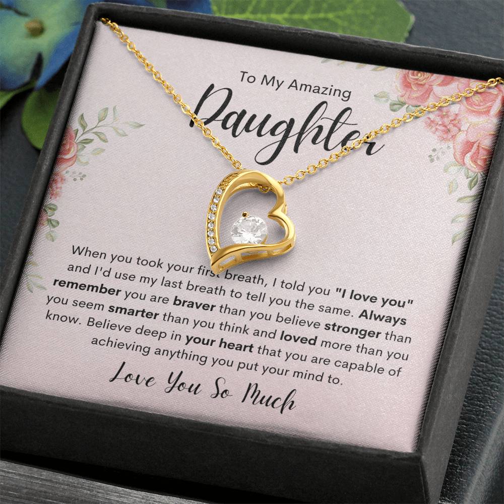 To Amazing Daughter - Forever Love Neckalce