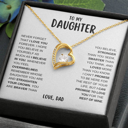 To My Daughter | Forever Love Necklace - White