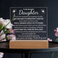 To My Daughter | Brightest Chapter | Acrylic Plaque