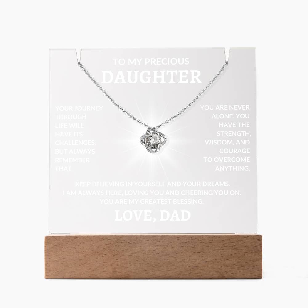 To My Precious Daughter Love, Dad | Keepsake Acrylic Bundle