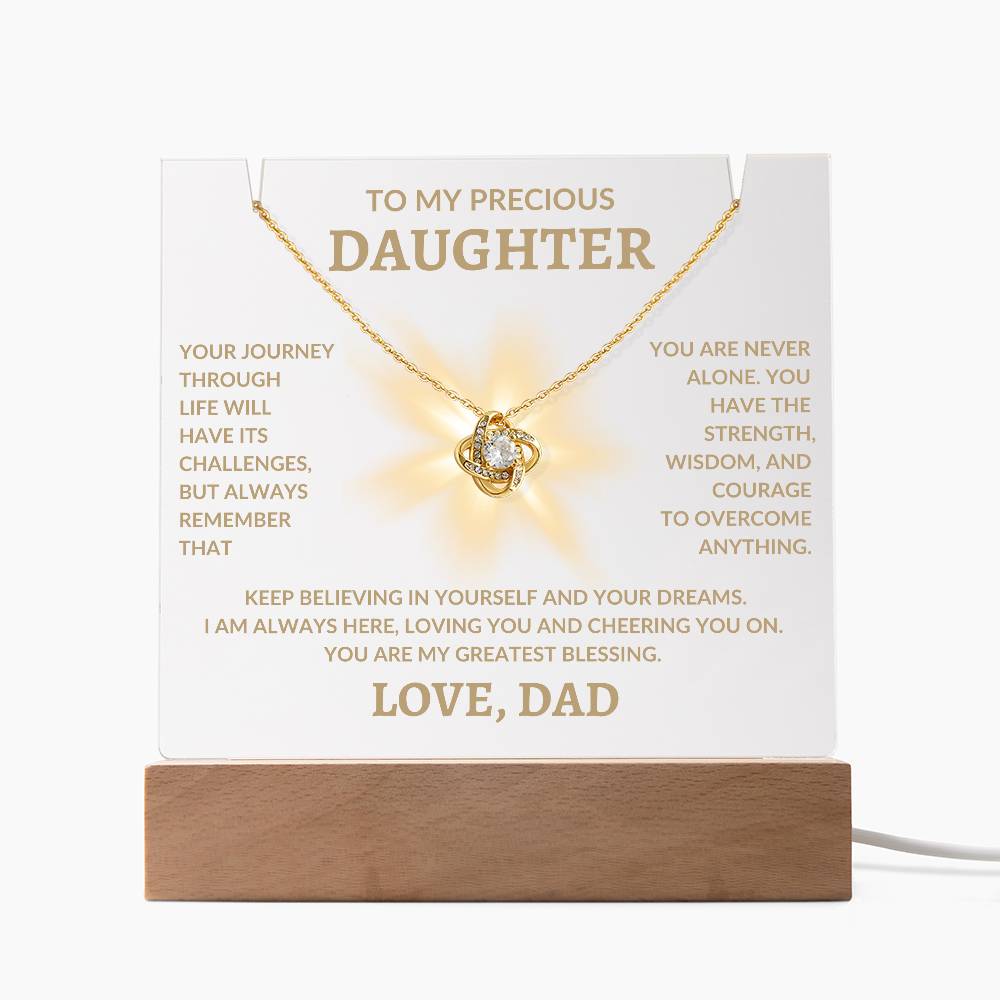 To My Precious Daughter Love Dad | Keepsake Acrylic Bundle - G