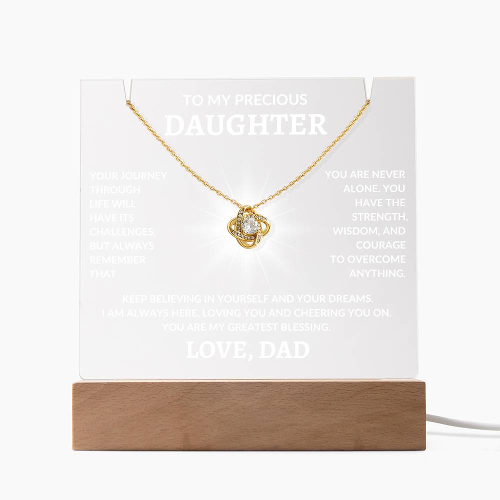 To My Precious Daughter Love, Dad | Keepsake Acrylic Bundle