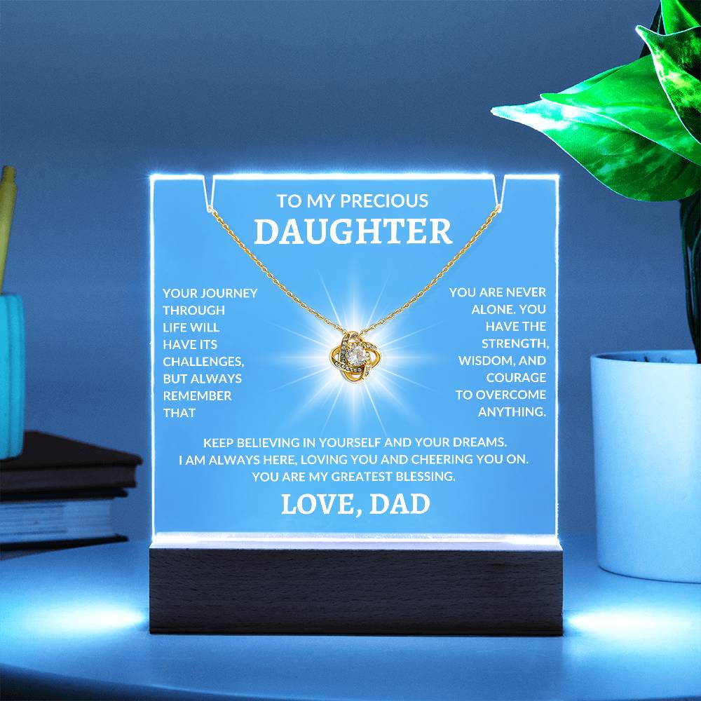 To My Precious Daughter Love, Dad | Keepsake Acrylic Bundle