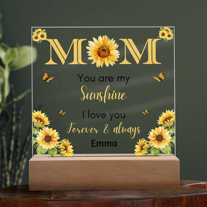 Mom You Are My Sunshine | Personalized Acrylic Plaque