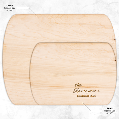 Personalized Family Name Wooden Cutting Board