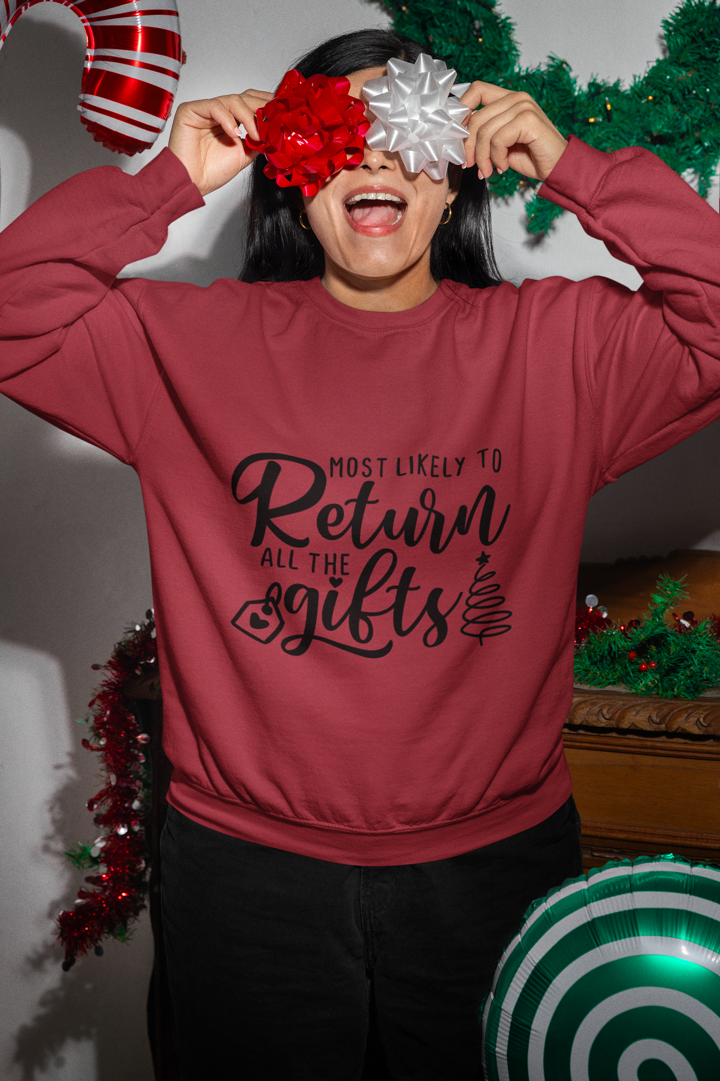 Most Likely To Return All The Gifts | Ladies Christmas Sweater