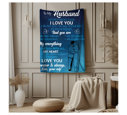 To My HUsband | Arctic Fleece Blanket