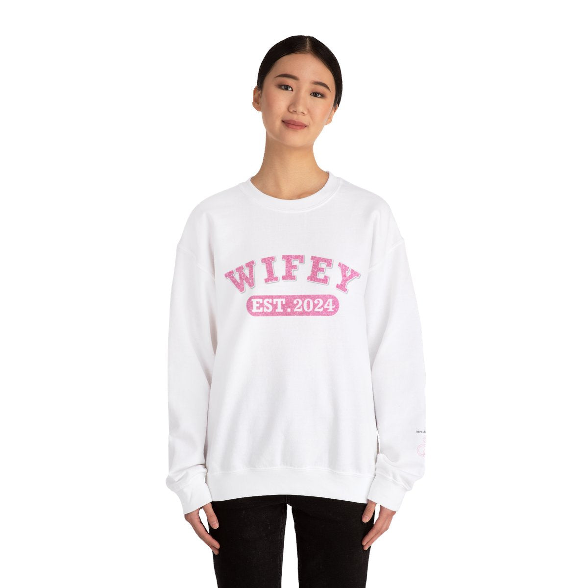 Personalized Wifey Crewneck Sweatshirt